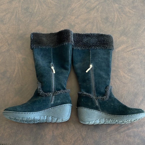 GUESS HIGH BLACK SUEDE LINED BOOTS 8 - Picture 4 of 10